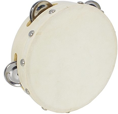 A-Star A-Star 15 cm ręczny tamburyn, tradycyjny pojedynczy dzwonek dzwonek rzędzie, naturalna głowa, edukacyjny instrument muzyczny AP3311