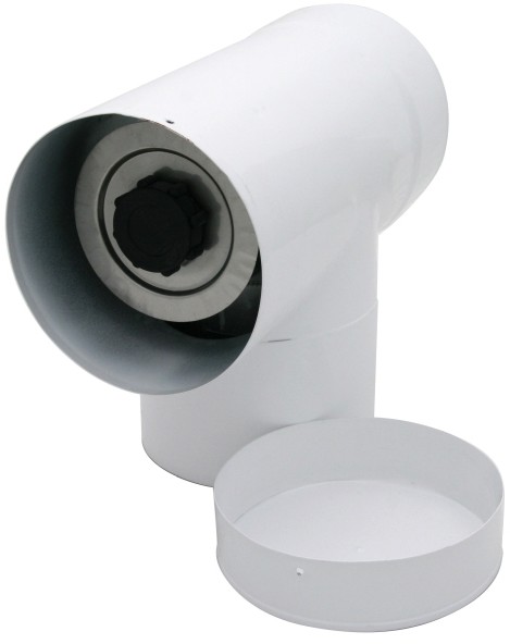 Spiroflex Trójnik 2-ścienny z deklem 60/100 biały SX-TDNV60/100TDB