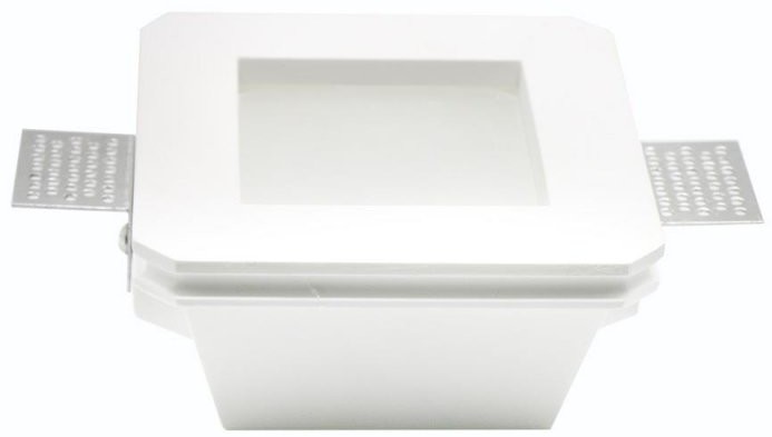 v-tac Oprawa Oczko V-TAC GIPS GU10 Wpuszczana Szkło Mrożone Kwadrat 120x120 Biała VT-801