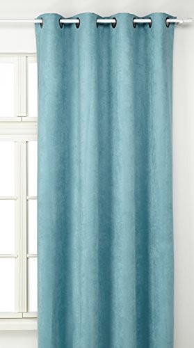 Linder 0520/40/375fr zasłona z zamszu, ciężki, niebo niebieskie z oczkami, 145x260 cm 0520 /40/375FR