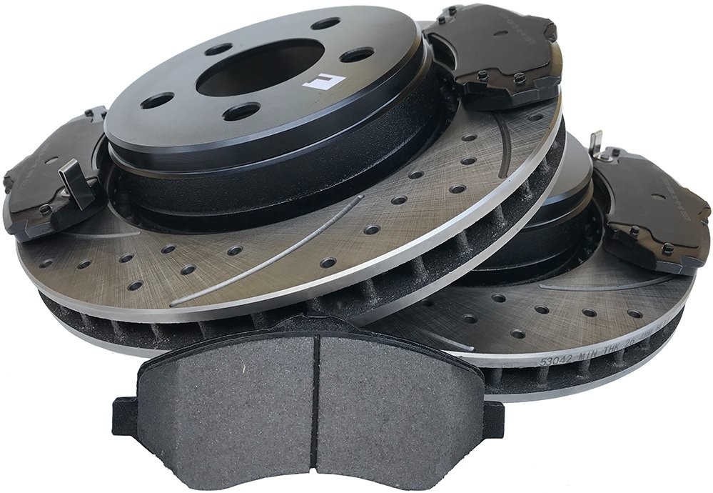 MIKODA Klocki + WIERCONE tarcze hamulcowe przednie 302mm Jeep Cherokee 2008-2012 53042 PMD1273