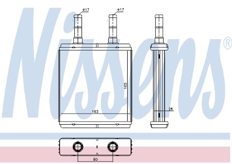 NISSENS Wymiennik ciepła, ogrzewanie wnętrza 77613