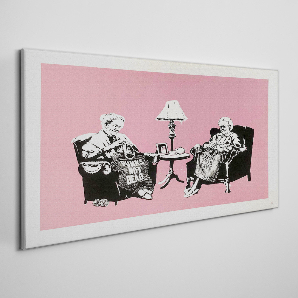 PL Coloray Obraz Canvas Nowoczesny Babcie Banksy 100x50cm