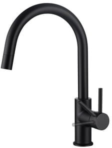 Blue Water Bateria z wyciąganą wylewką Plaza - czarny mat