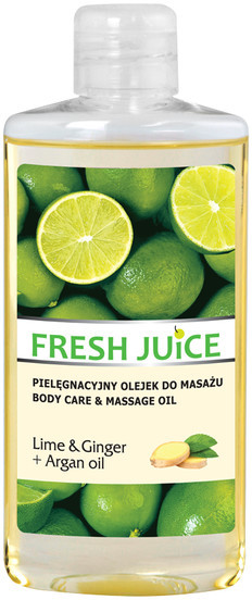 Fresh Juice Fresh Juice Lime & Ginger + Argan oil Pielęgnacyjny olejek do masażu 150ml