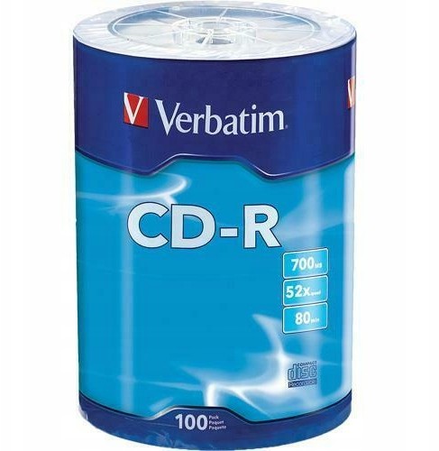 Verbatim Płyty Cd-r 700MB 52x 100szt Niezawodne