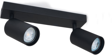 SUPERLED Oprawa halogenowa natynkowa ścienno - sufitowa LED Spoti x2 - Czarna OH-8116