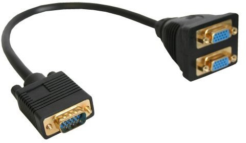 InLine 17308 Y-Adapter sieciowy wtyczka do gniazda 2 X VGA VGA 4043718103249