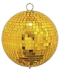 Eurolite Kula lustrzana 15 cm złota | kula dyskotekowa ze złotymi fasetami | Mirror ball do szczególnej dekoracji 50120023