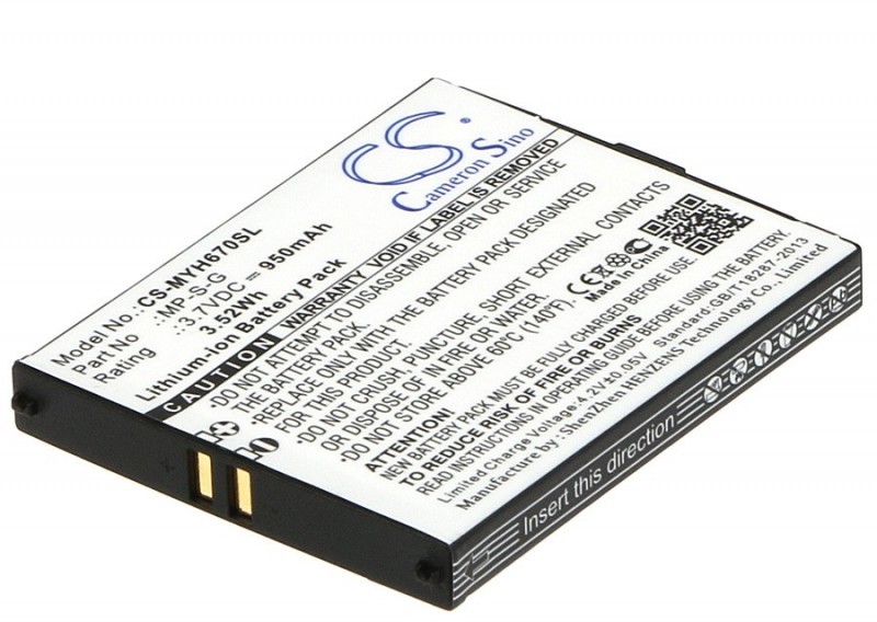 Cameron Sino myPhone 6670 City MP-S-G 950mAh 3.52Wh Li-Ion 3.7V