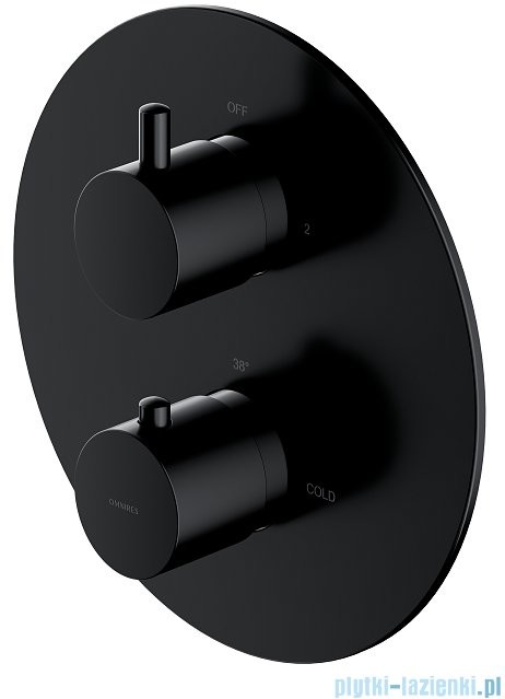 Omnires Y bateria podtynkowa termostatyczna 2-wyjściowa element natynkowy czarny Y1236ROBL