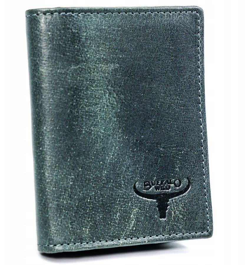 Wild BUFFALO Niewielki portfel męski Buffalo RFID wersja pionowa