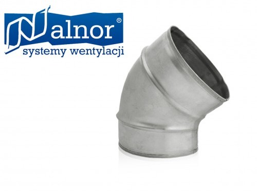 Alnor Kolano wentylacyjne tłoczone SPIRO krótkie 45° 100mm BPK-100-45