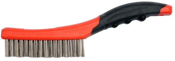 Yato Szczotka druciana, drut nierdzewny, 4 rzędy, rękojeść plastikowa YT-6338