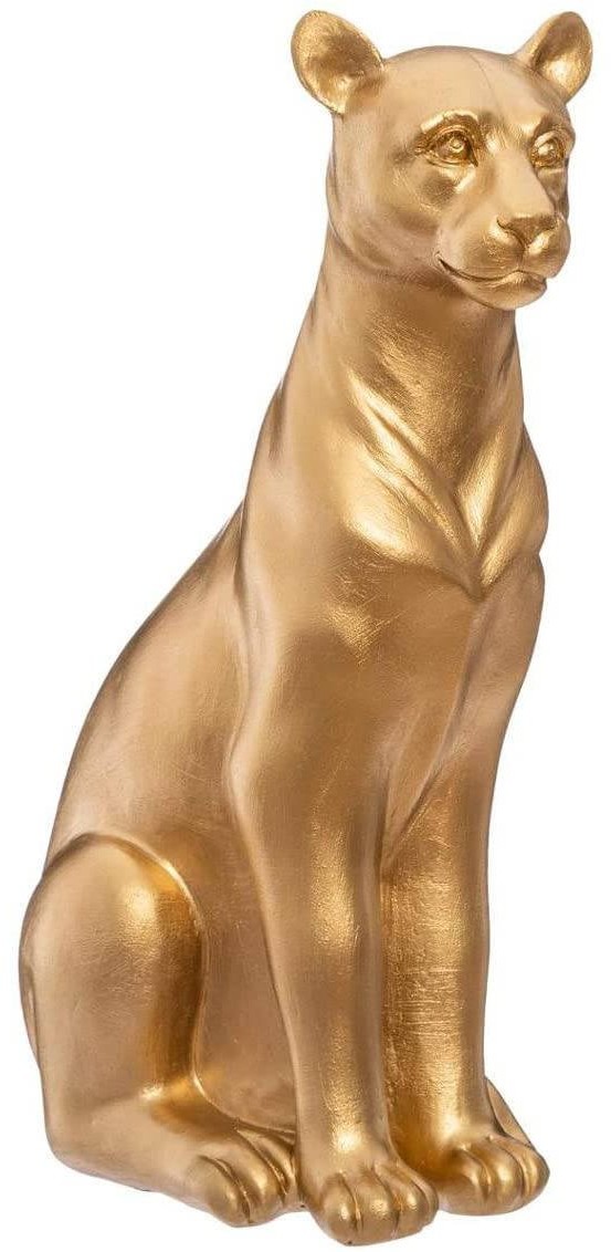 Złota figurka pantera polyresin wys 23 cm 167635