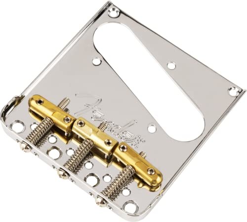 Fender 3-SADDLE TOP-LOAD/STRING-THROUGH TELE BRIDGE WITH COMPENSATED BRASS