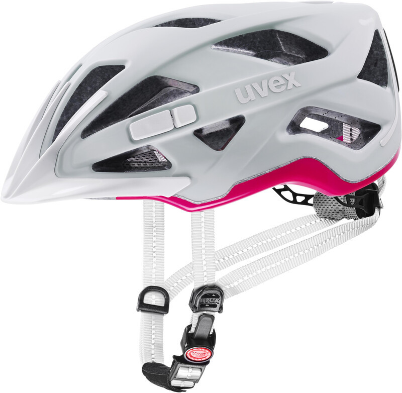 UVEX City Active Kask rowerowy, papyrus/neon pink matt 56-60cm 2021 Kaski miejskie i trekkingowe S4104280717