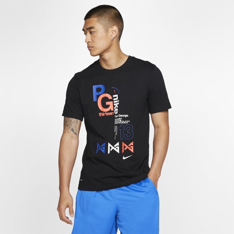 Nike Męski T-shirt do koszykówki Dri-FIT PG - Czerń