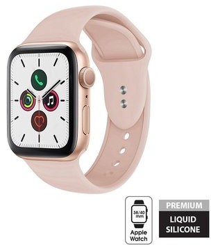 Apple Crong Pasek Crong Liquid Band do Watch 38/40 mm piaskowy róż CRG-40LQB-PSN
