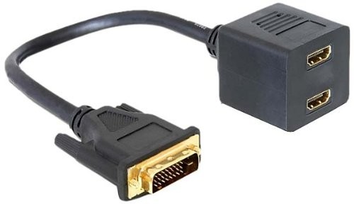Delock Adapter DVI (DVI 25 Male to 2 X HDMI Female) 4043619650699