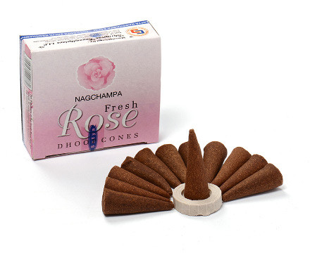 Satya Kadzidełka SATYA Fresh Rose (róża) stożkowe - 12 szt. satya06