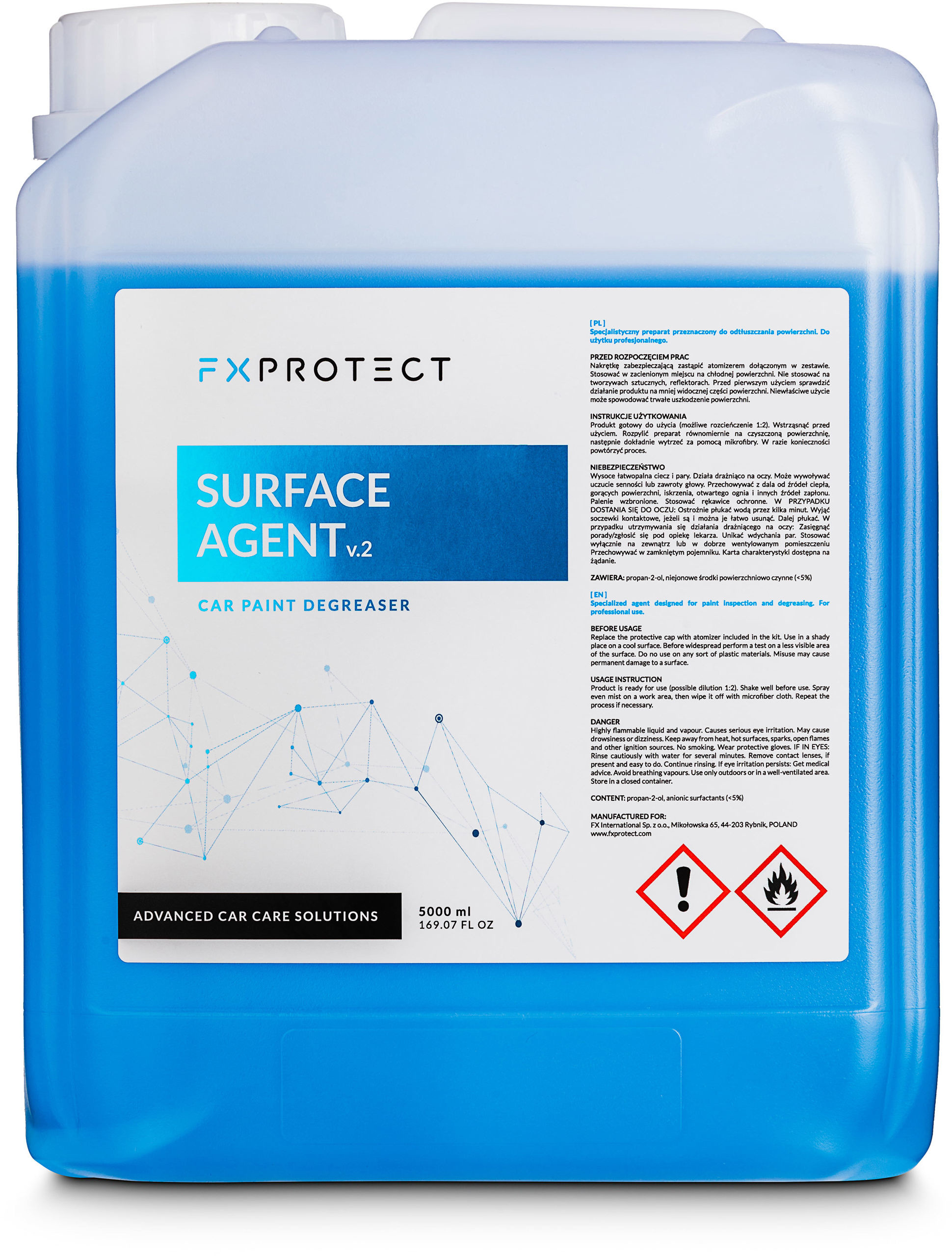 Fx protect FX PROTECT Surface Agent - preparat do inspekcji, odtłuszczania lakieru 5L FX000024