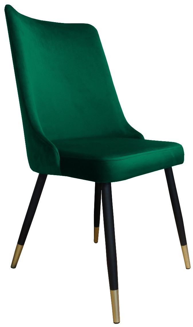 Atos Krzesło CYPRIAN 2 VELVET GOLD zielone w stylu glamour VICTORGOLD-MG25