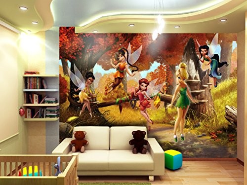 AG Design ftdn5062 Disney Fairies wróżki, fototapeta z włókniny, 4 części, 360 x 270 cm Multicolor FTDN5062