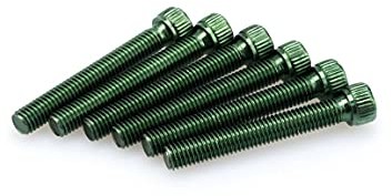 Puig 0540 V blister 6 śrub, M8, 55 mm, zielony 0540V