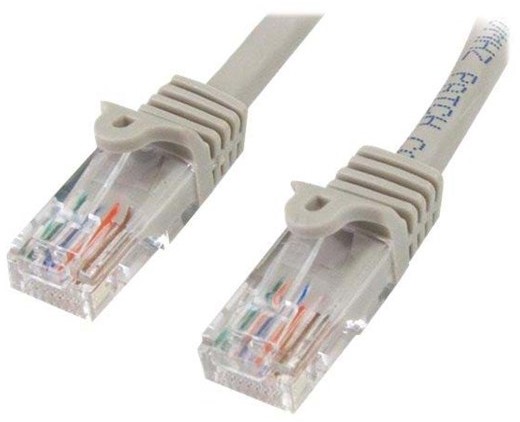 StarTech com 5m Grey Cat5e / Cat 5 Snagless Patch Cable 5 m - patchkabel - 5 m - gr 45PAT5MGR