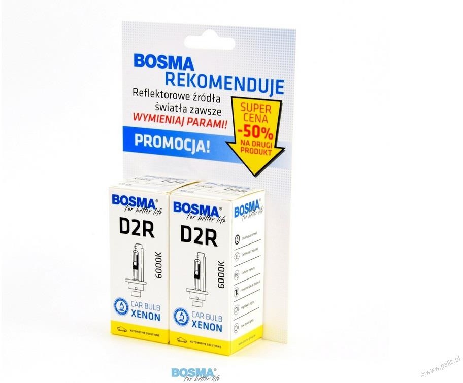 BOSMA 8481D XENON D2R 6000K 85V 35W P32d-3 DUO PAK