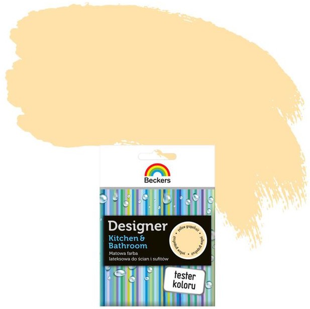 Beckers Tester farby DESIGNER KITCHEN & BATHROOM Yelow grapefruit