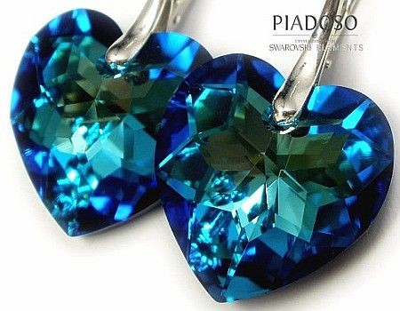 Swarovski Kolczyki serca BERMUDA NOWY SZLIF