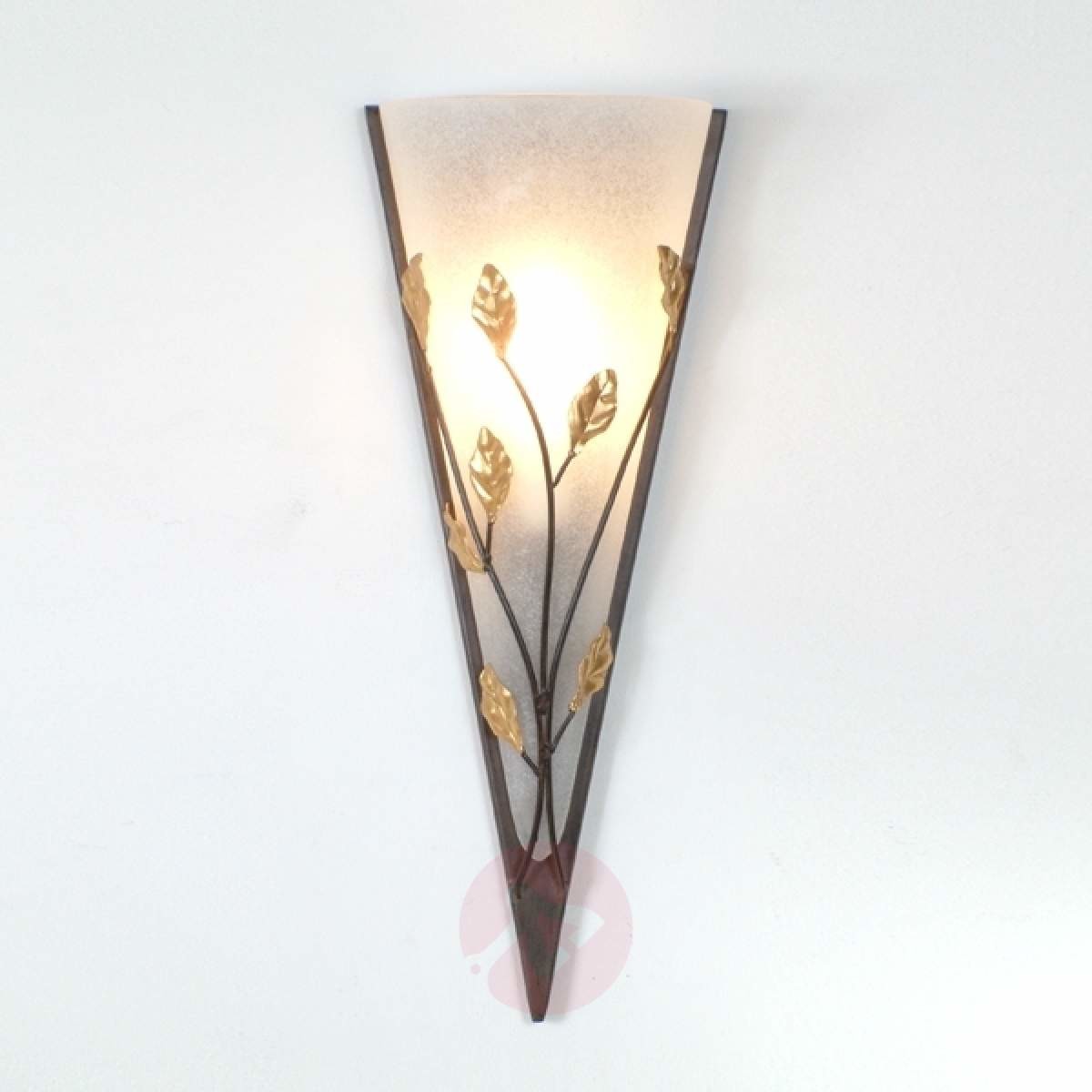 J. Holländer Kunsztowna lampa ścienna FOGLIA