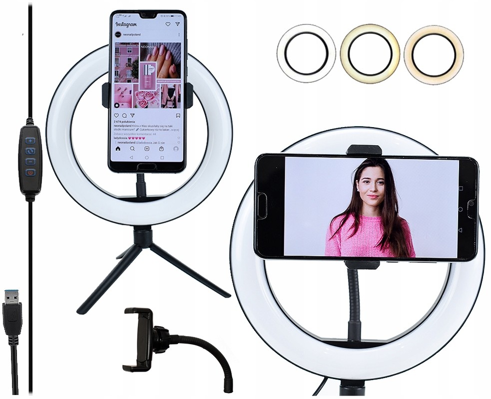 Lampa Pierścieniowa Webski Ring +mini Statyw
