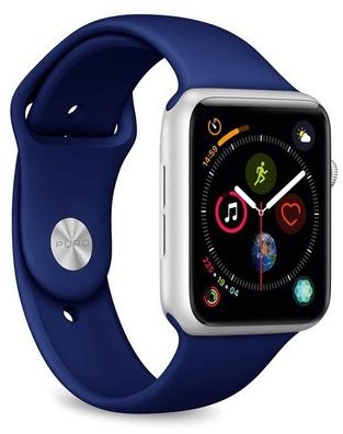 PURO Pasek sportowy elastyczny ICON do Apple Watch 42/44/45 mm S/M & M/L) granatowy)