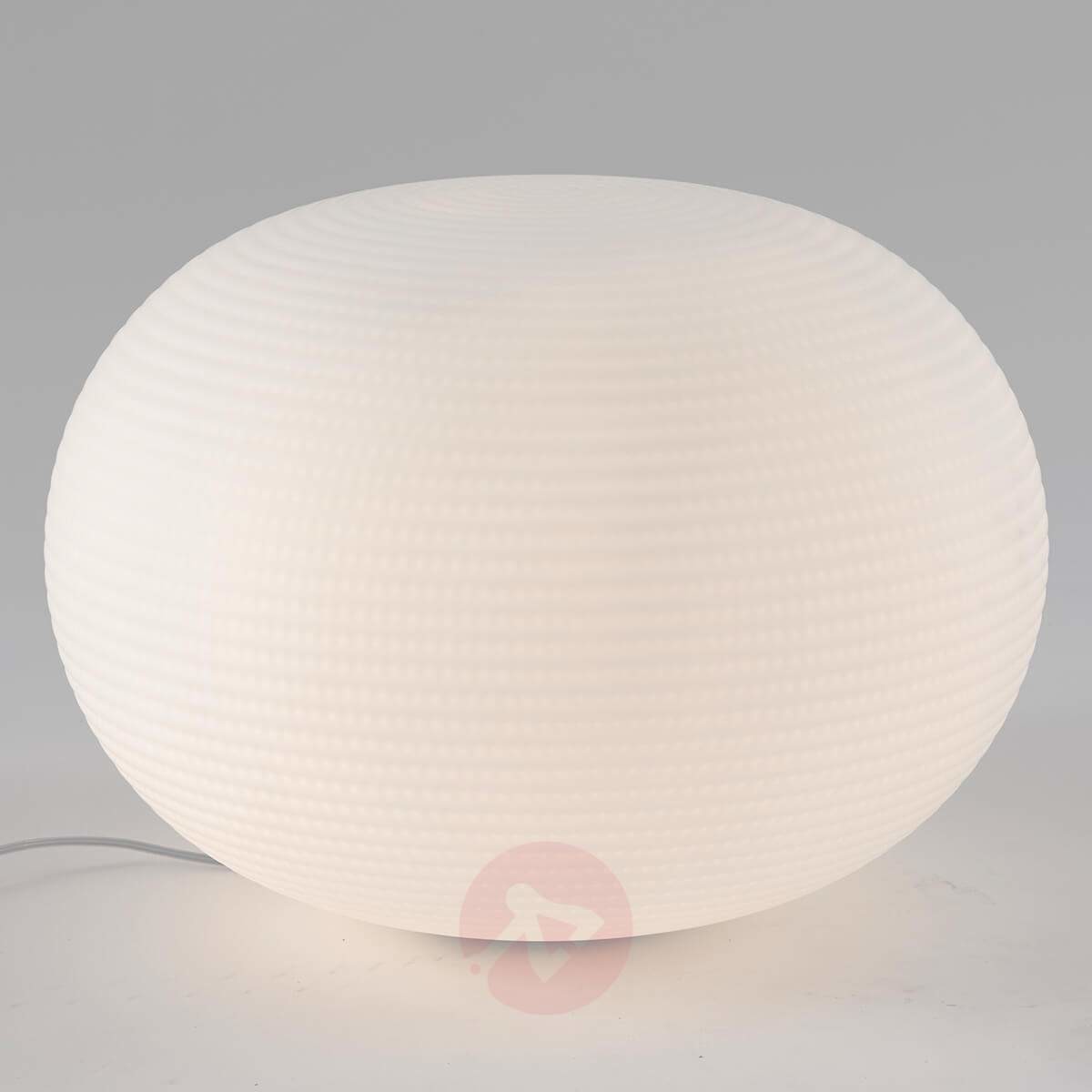 FONTANA ARTE Designerska lampa stołowa Bianca ze szkła, 50 cm