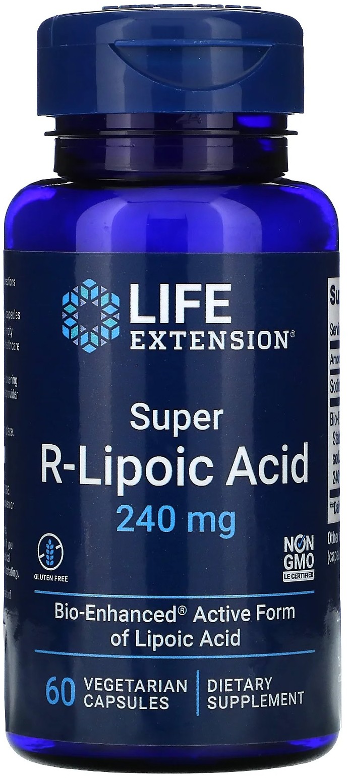 Life Extension LIFE EXTENSION Super R-Lipoic Acid (Kwas R-Liponowy) 60 Kapsułek wegetariańskich