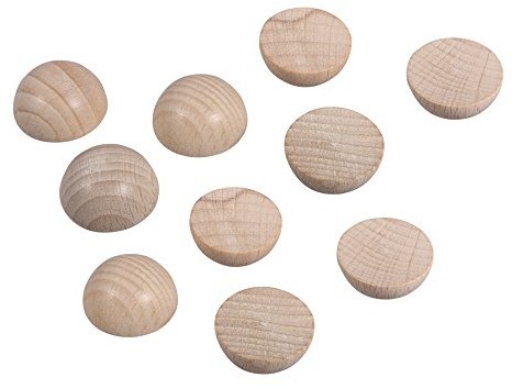 Rayher 6254500 półkul z surowego drewna, Nienawiercany, 20 MM , SB-Btl 10szt., 20 MM