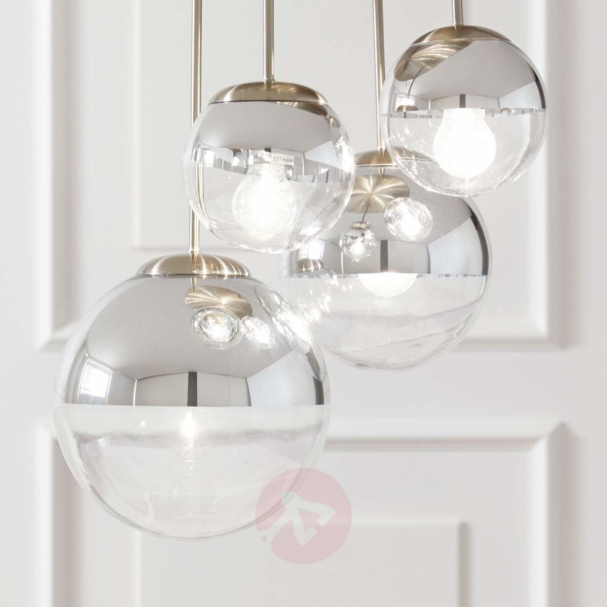 Lampenwelt com Lampa sufitowa Ravena z kulkami, 4-punktowa