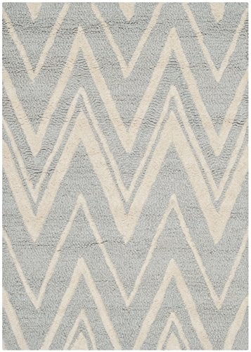 Safavieh cam711g Luca tekstura dywan, wełna, szary/kość słoniowa CAM711G-3