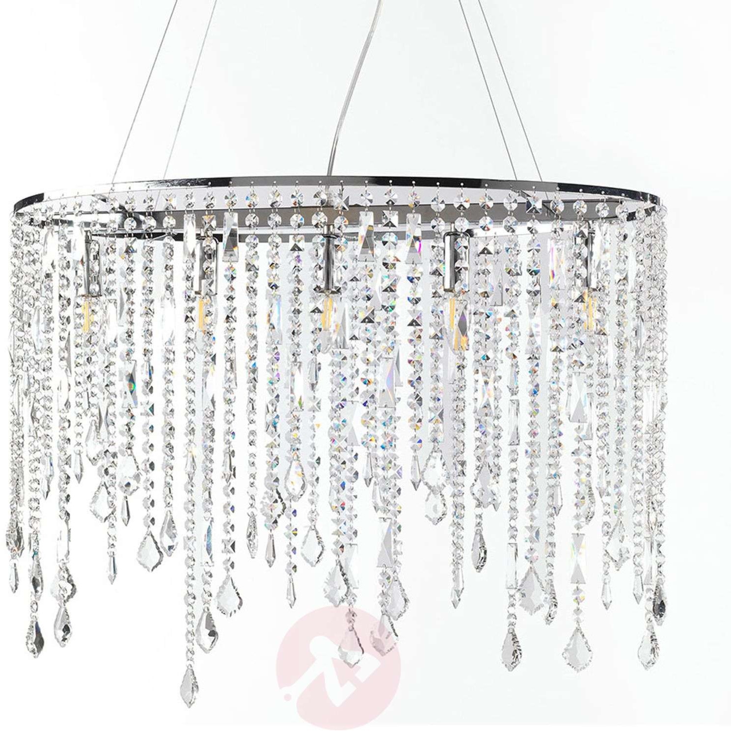 ONLI Lampa wisząca Laila z kryształową kurtyną 5-pkt.