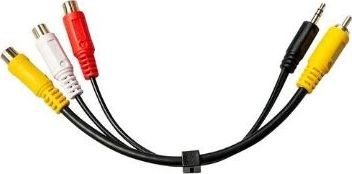 Lindy Kabel Jack 3.5mm RCA Cinch x3 + RCA Cinch 0.1m czarny 35649 35649