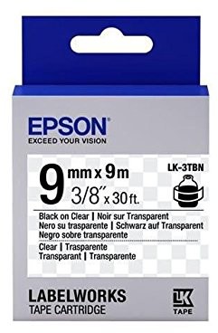 Epson Label/LK-3TBN przezroczysty 9 MM X 9 m BK C53S653004