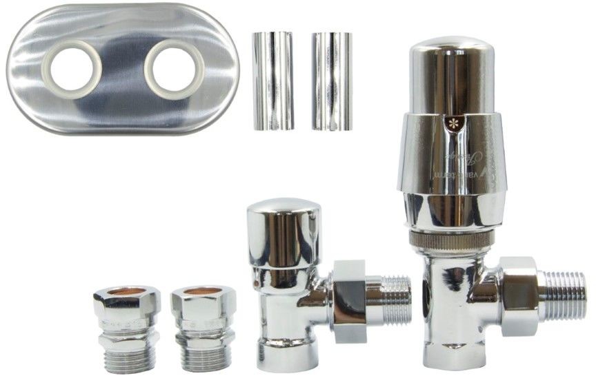 Varioterm Zawór termostatyczny ROYAL kątowy All in One - chrom miedziana - CU 15 mm owalna zespolona 1szt AROGS0202CFK(Cu)PO