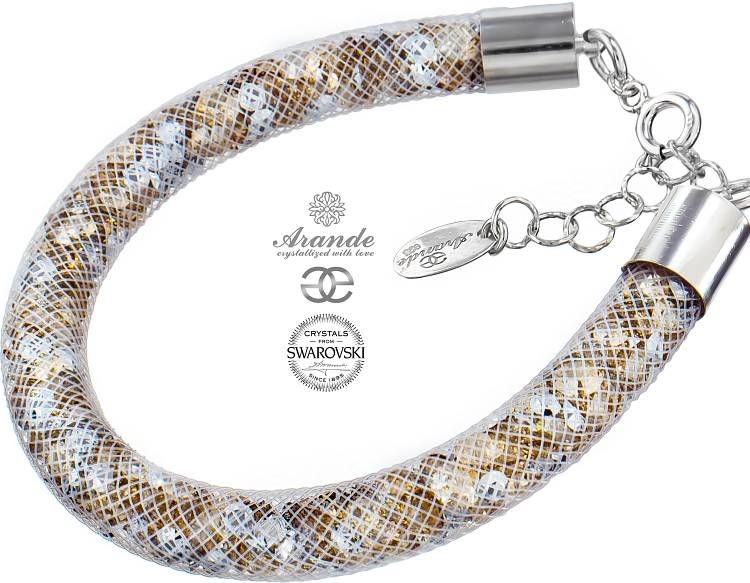 Swarovski Arande NOWE STARLIGHT BRANSOLETKA GOLDEN COMET SREBRO CERTYFIKAT 700855