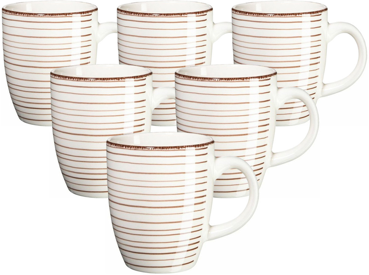 Mäser Komplet kubków ceramicznych Bel Tempo 380 ml, 6 szt., beżowy