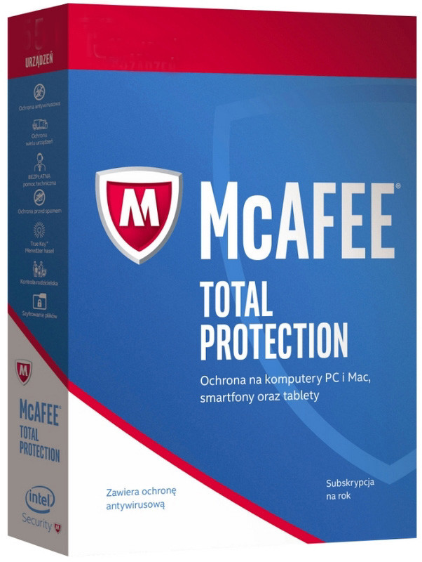 McAfee Total Protection 10PC / 1Rok (MTP00QNRXRDD)