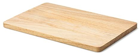 Continenta Continenta Deska do krojenia z drewna kauczukowego, deska do krojenia chleba, deska kuchenna, wymiary: 34 x 22 x 1,5 cm, 1 sztuka Continenta _3256