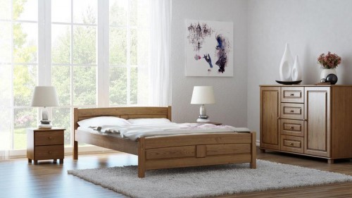 Magnat Meble Łóżko drewniane Julia 140x200 DĄB